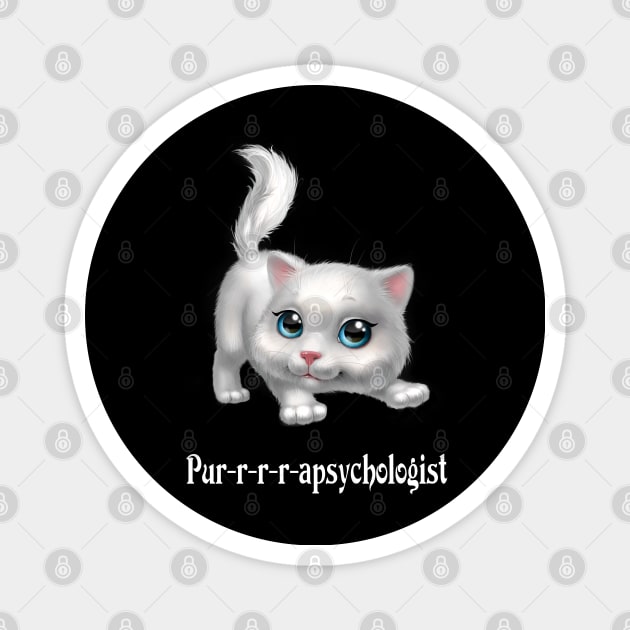 Purrrapsychologist-Parapsychology Cute Cat Magnet by TraditionalWitchGifts